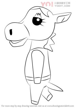 拟人小马简笔画教学步骤-优优资源