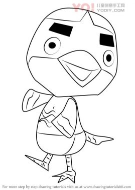 鸭子拟人化设计简笔画 分步骤教学-优优资源