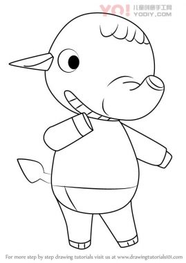 简笔画小象教学步骤 拟人化小象教学-优优资源