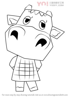 学习如何从动物交叉（动物横穿）绘制Bessie-优优资源