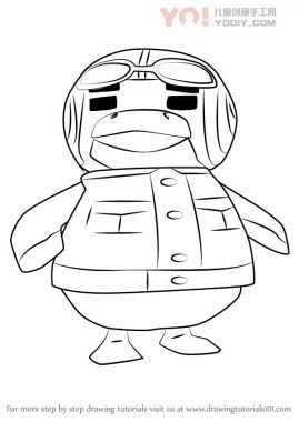 卡通拟人动物线稿设计 简笔画 分步骤绘制Boomer-优优资源