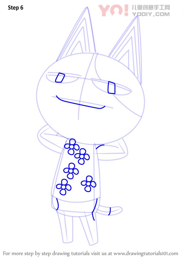 图片[7]-拟人化卡通动物简笔画分步骤教学小猫-YO儿童创意手工网