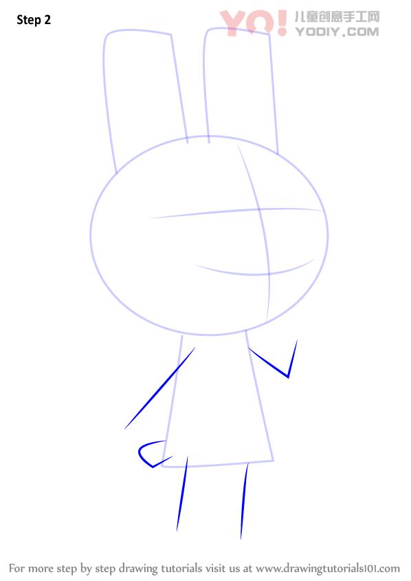 图片[3]-学习如何从动物过境中绘制兔子（动物横穿）-YO儿童创意手工网
