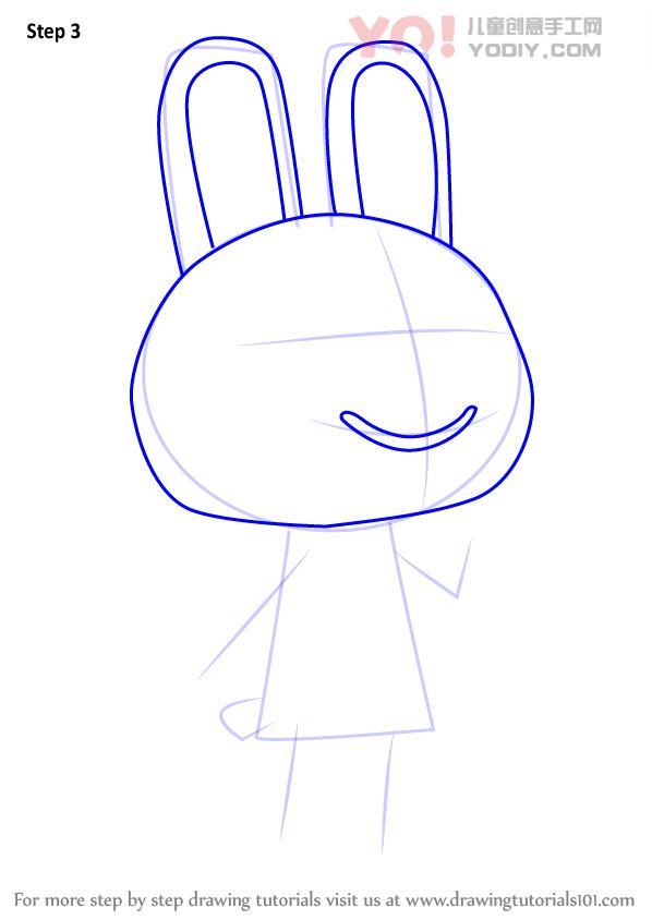 图片[4]-学习如何从动物过境中绘制兔子（动物横穿）-YO儿童创意手工网