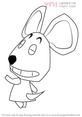 学习如何从动物过境中绘制奇科（动物横穿）-优优资源