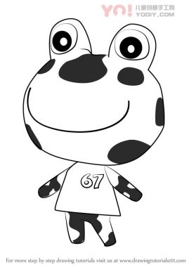 青蛙简笔画 拟人化青蛙简笔画 分步骤教学-优优资源