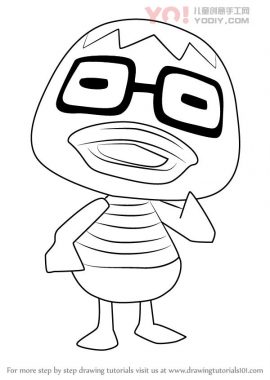 Derwin 戴眼镜的小鸭子简笔画 拟人化简笔画-优优资源