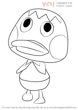 Deena 鸭子简笔画 拟人化鸭子设计线稿分步骤教学-优优资源