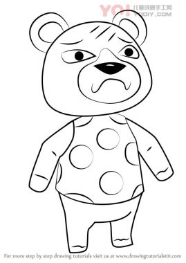 学习如何从动物交叉（动物横穿）绘制Groucho-优优资源