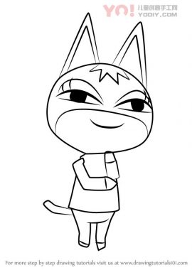 学习如何从动物过境（动物过境）绘制猫咪-优优资源