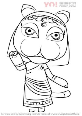 学习如何从动物过境中绘制卡特里娜（动物横穿）-优优资源