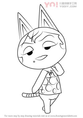 学习如何从动物交叉（动物横穿）绘制Monique-优优资源