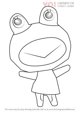 青蛙拟人简笔画-优优资源