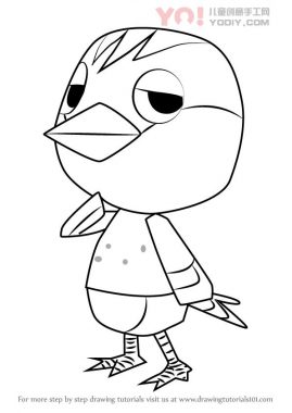 了解如何从动物过境中绘制罗宾（动物横穿）-优优资源