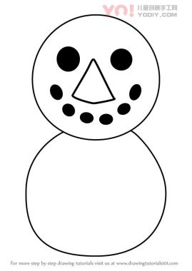 雪人拟人简笔画-优优资源