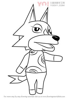 学习如何从动物横穿绘制沃尔夫冈（动物横穿）-优优资源