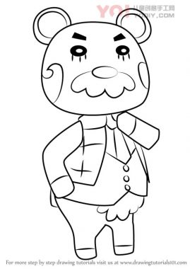 学习如何从动物交叉（动物横穿）绘制Beardo-优优资源