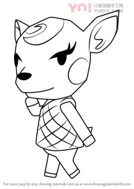 学习如何从动物过境中画戴安娜（动物横穿）-优优资源