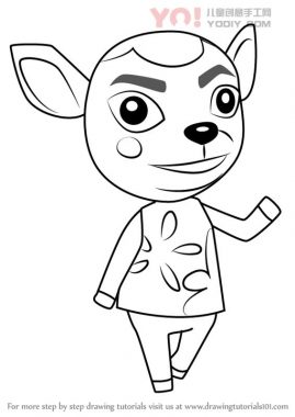 学习如何从动物过境中绘制迪尔德（动物横穿）-优优资源