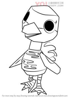 学习如何从动物过境的绘制格拉迪斯（动物穿越）-优优资源