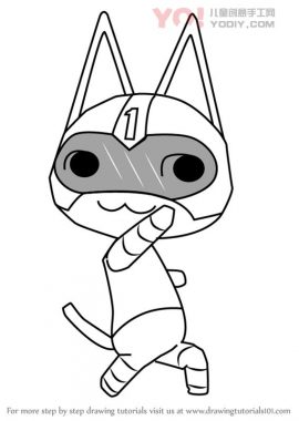 学习如何从动物过境中画孩子猫（动物横穿）-优优资源