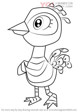 学习如何从动物过境中画出朱莉娅（动物横穿）-优优资源