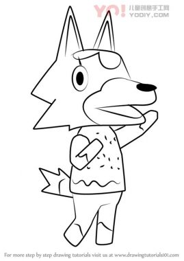 狐狸拟人化简笔画卡通分步骤教学-优优资源