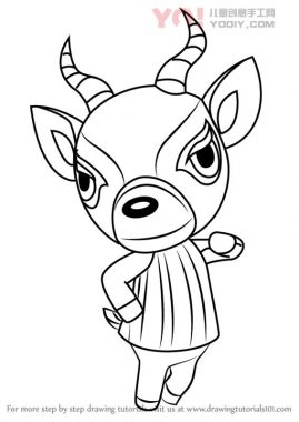 羚羊拟人化简笔画卡通分步骤教学-优优资源