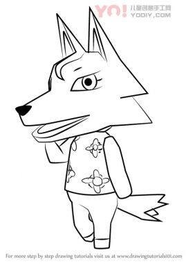 狐狸拟人化简笔画卡通分步骤教学-优优资源