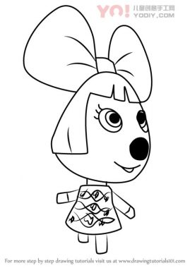 学习如何从动物过境中绘制Penelope（动物穿越）-优优资源