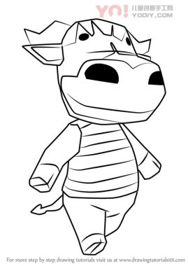 牛拟人化简笔画卡通分步骤教学-优优资源