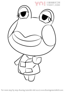 小青蛙拟人化简笔画卡通分步骤教学-优优资源