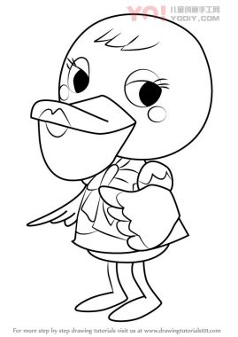 大嘴鸟拟人化简笔画卡通分步骤教学-优优资源