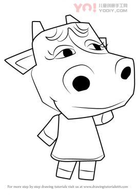牛拟人化简笔画卡通分步骤教学-优优资源