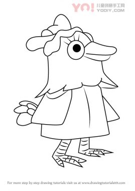 公鸡拟人化简笔画卡通分步骤教学-优优资源