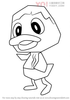 小鸭子拟人化简笔画卡通分步骤教学-优优资源