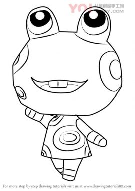 小青蛙拟人化简笔画卡通分步骤教学-优优资源