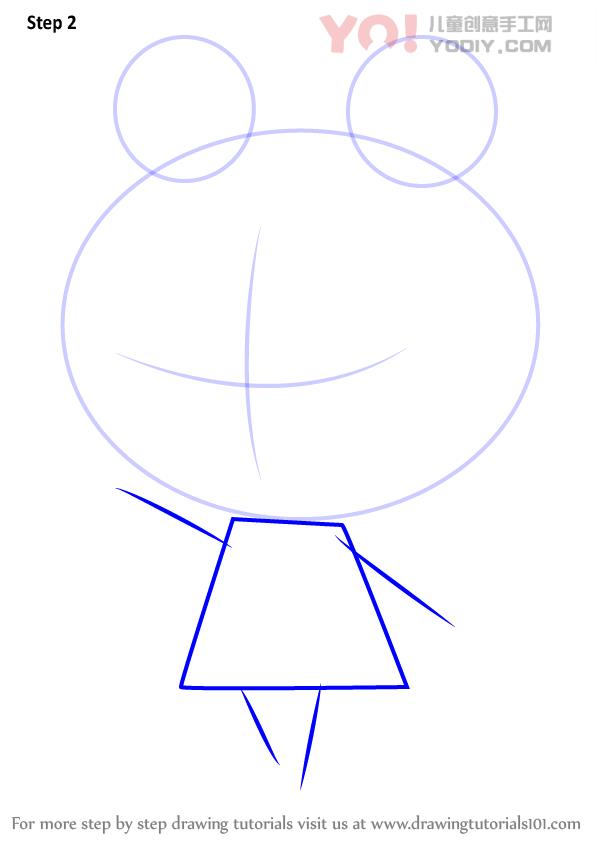 图片[3]-小青蛙拟人化简笔画卡通分步骤教学-YO儿童创意手工网