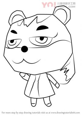 学习如何从动物过境中绘制Tasha（动物横穿）-优优资源