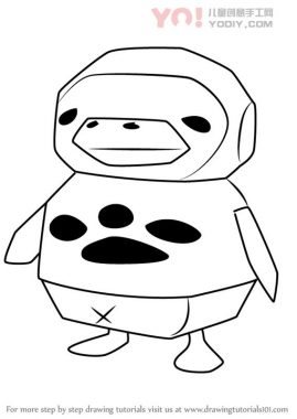 鸭子拟人化简笔画卡通分步骤教学-优优资源