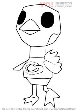 小鸡拟人化简笔画卡通分步骤教学-优优资源