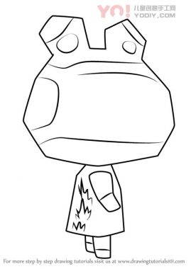 青蛙拟人化简笔画卡通分步骤教学-优优资源