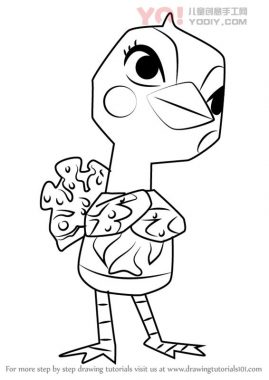 小鸡拟人化简笔画卡通分步骤教学-优优资源