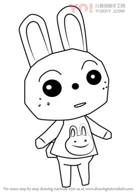 小兔子拟人化简笔画卡通分步骤教学-优优资源