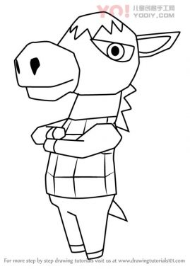 小马拟人化简笔画卡通分步骤教学-优优资源