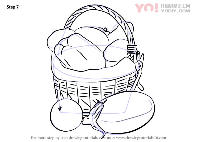 图片[8]-学习如何轻松画出蔬菜篮（蔬菜）-YO儿童创意手工网