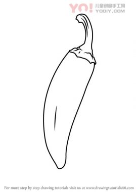 学习如何画红辣椒（蔬菜）-优优资源