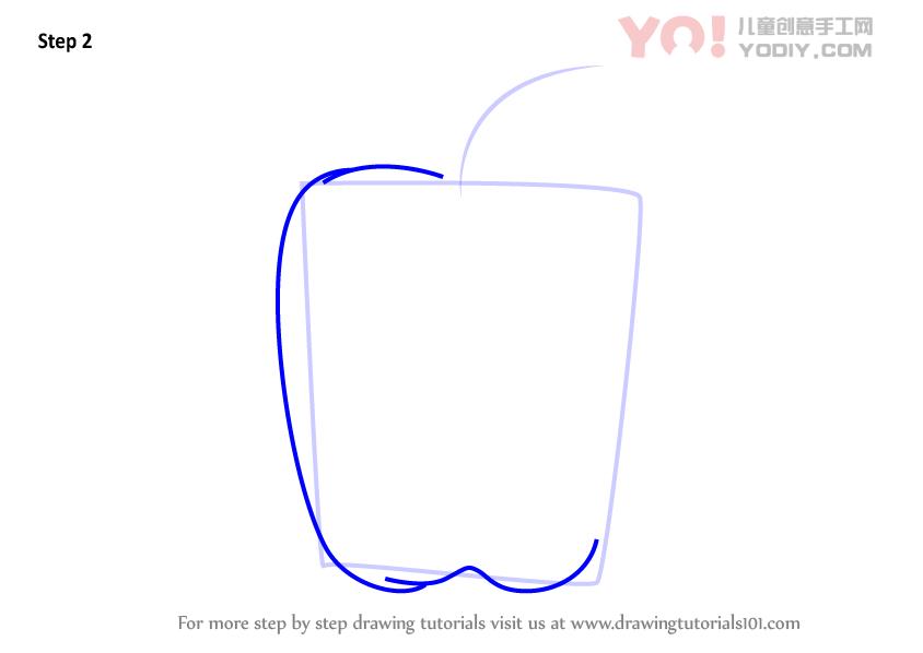 图片[3]-学习如何画一个青椒（蔬菜）-YO儿童创意手工网