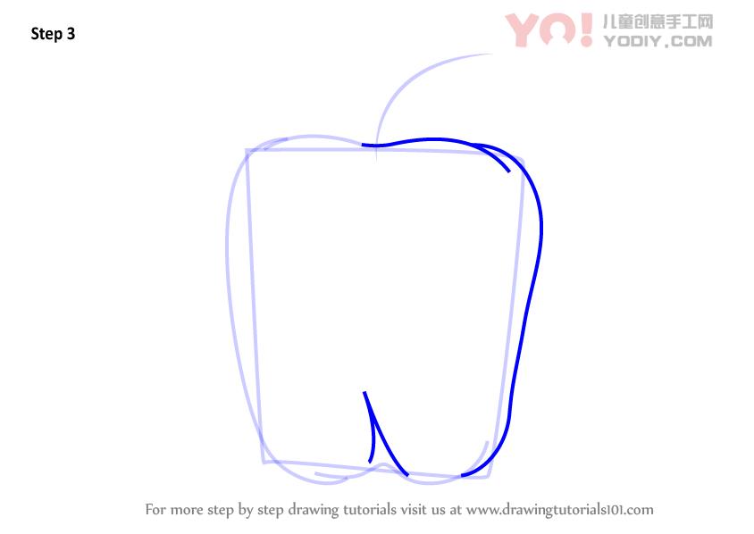 图片[4]-学习如何画一个青椒（蔬菜）-YO儿童创意手工网