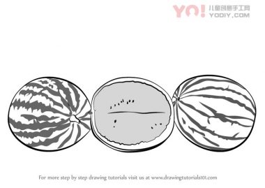 学习如何绘制西瓜（水果）-优优资源
